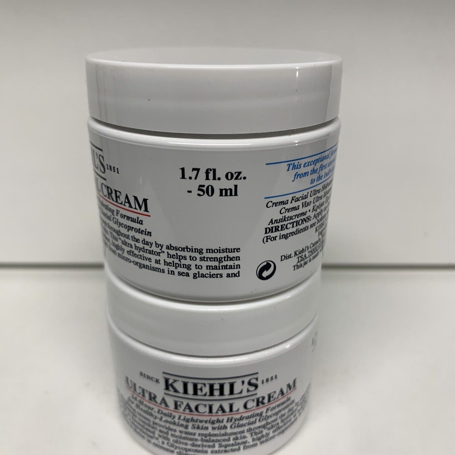 2 KIEHL'S Ultra Facial Cream 1.7 Oz / 50 Ml Each Batch Code 18SD02