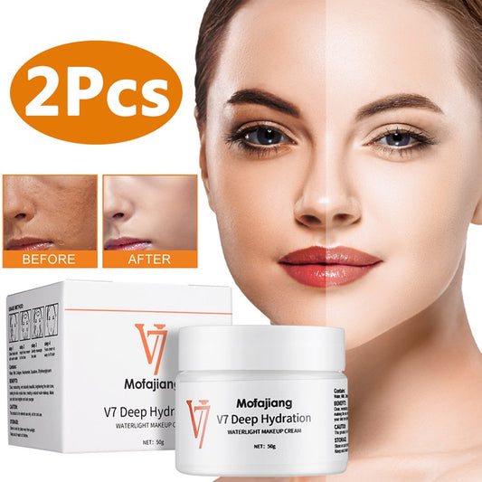 V7 Deep Hydration Cream Moisturizing Tone-Up Cream, anti Aging Firming Facial Cream Hydrating Beauty Face Cream, V7 Deep Hydration Makeup Cream, 2Pcs
