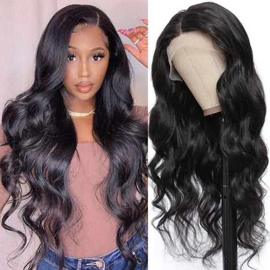 Lace Front Wigs Human Hair for Black Women Pre Plucked150% Density Brazilian Body Wave Lace Front Wigs with Baby Hair Glueless Lace Closure Human Hair Wigs(18Inch)